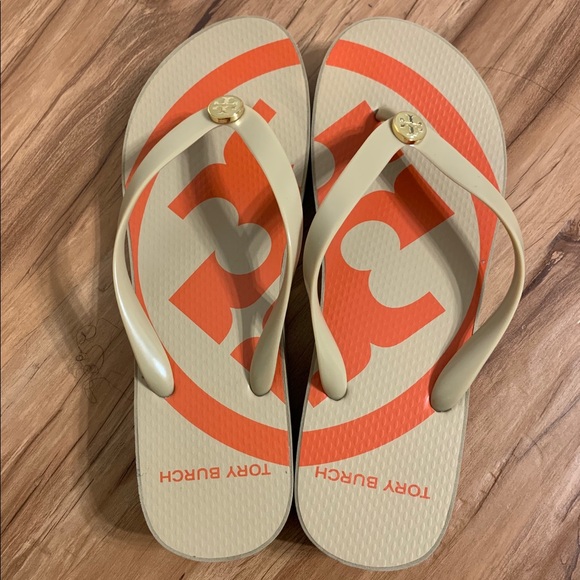 🚫SOLD🚫Tory Burch Orange and Tan Sandals - Picture 3 of 15